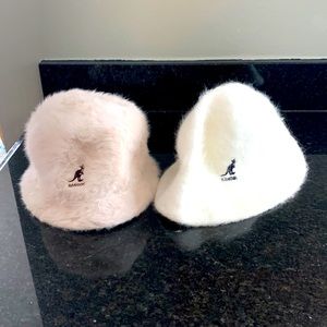 Bundle of Cream and White Kangol Fedora Bucket Large Preloved but Good Condition